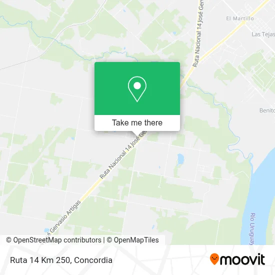 Ruta 14 Km 250 map