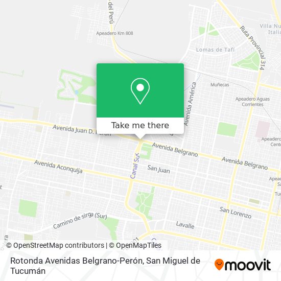 Mapa de Rotonda Avenidas Belgrano-Perón