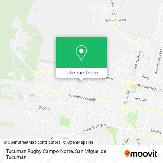 Tucuman Rugby Campo Norte map