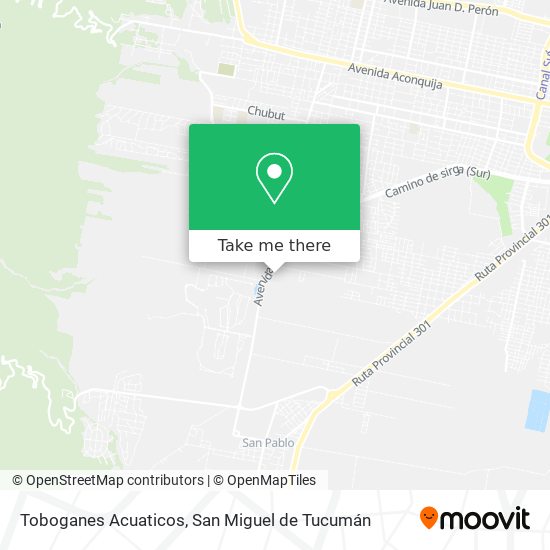 Toboganes Acuaticos map