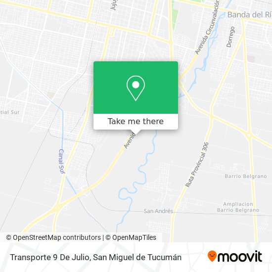 Transporte 9 De Julio map