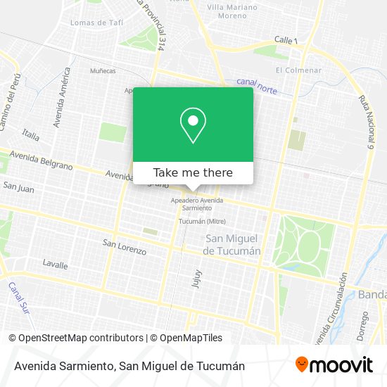 Avenida Sarmiento map