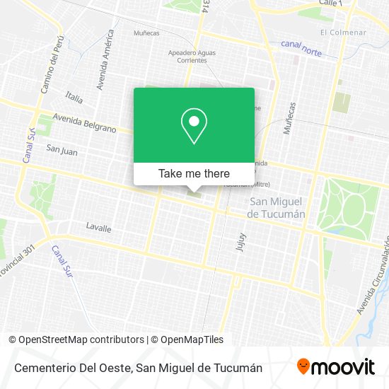 Mapa de Cementerio Del Oeste