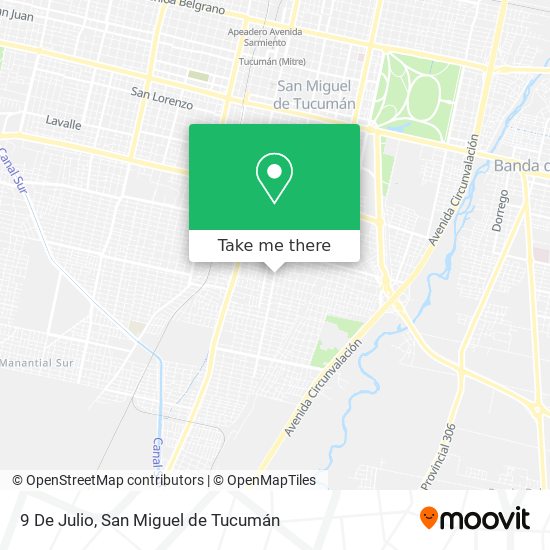 9 De Julio map