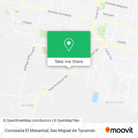 Comisaría El Manantial map