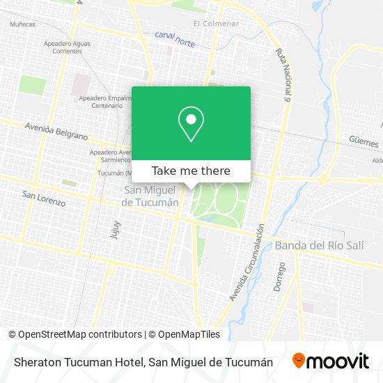 Sheraton Tucuman Hotel map