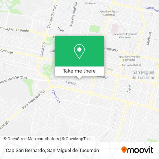 Cap San Bernardo map