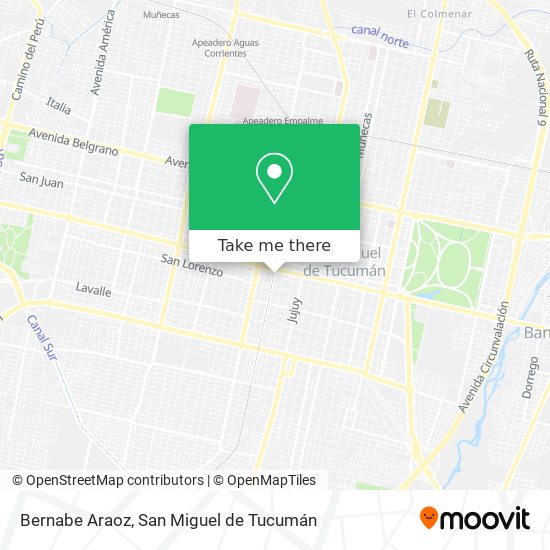 Bernabe Araoz map