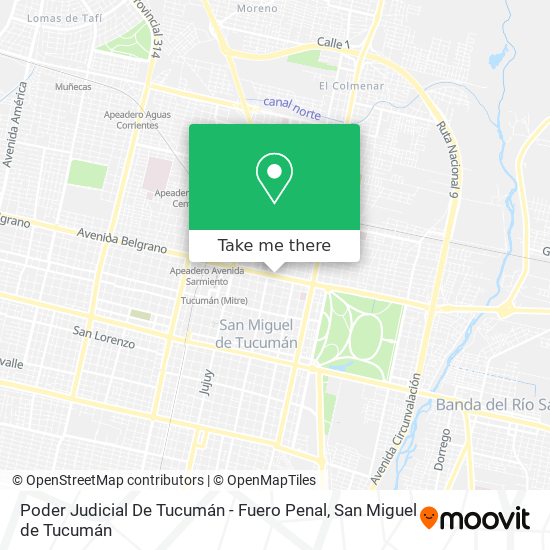 Poder Judicial De Tucumán - Fuero Penal map