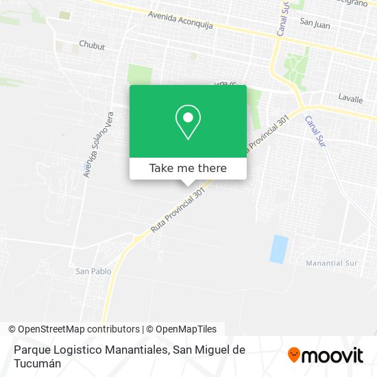 Parque Logistico Manantiales map