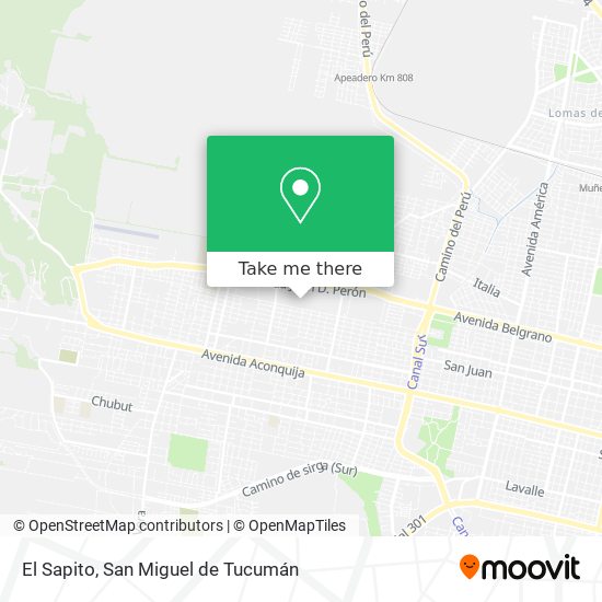 El Sapito map