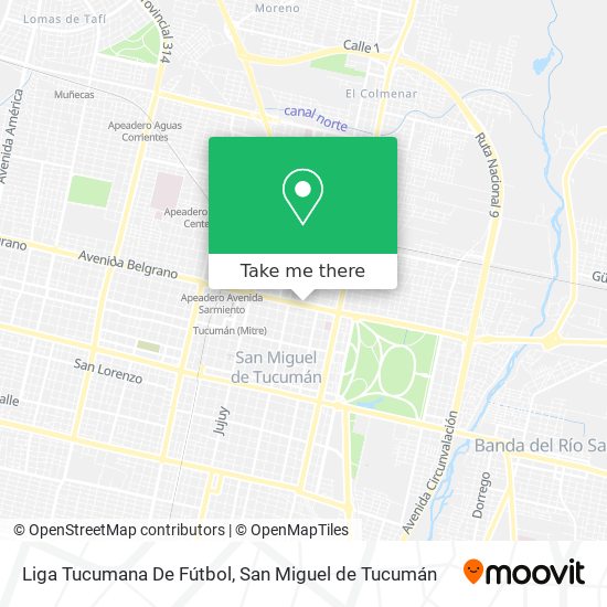 Liga Tucumana De Fútbol map