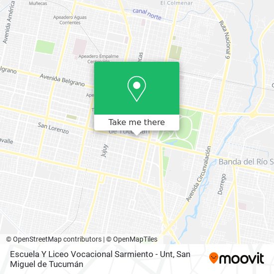 Escuela Y Liceo Vocacional Sarmiento - Unt map