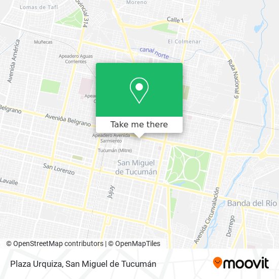 Plaza Urquiza map