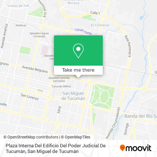 Plaza Interna Del Edificio Del Poder Judicial De Tucumán map