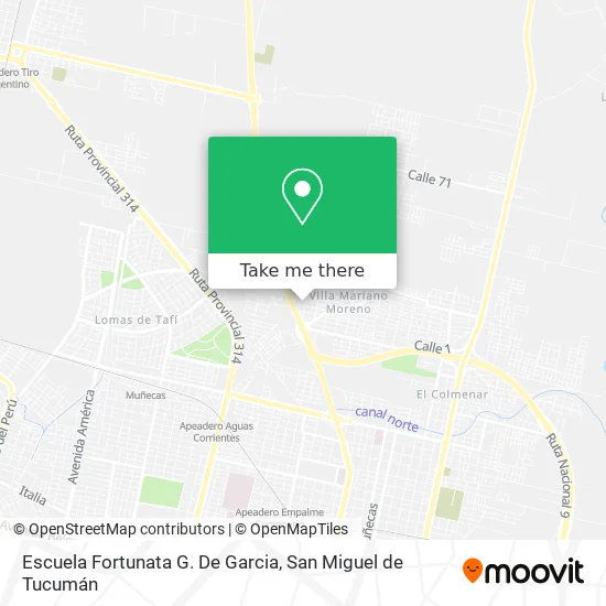 Mapa de Escuela Fortunata G. De Garcia