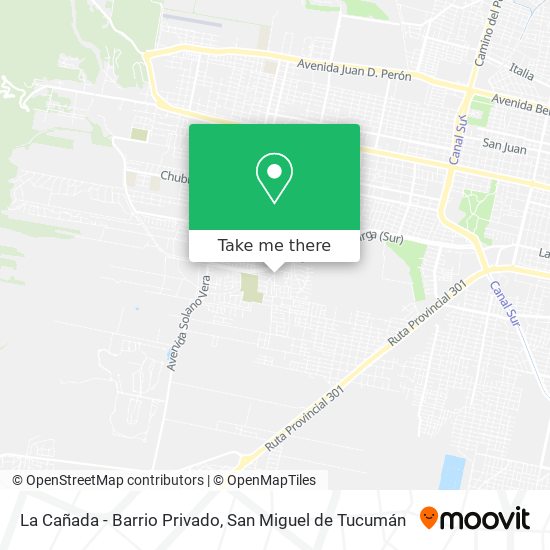 La Cañada - Barrio Privado map