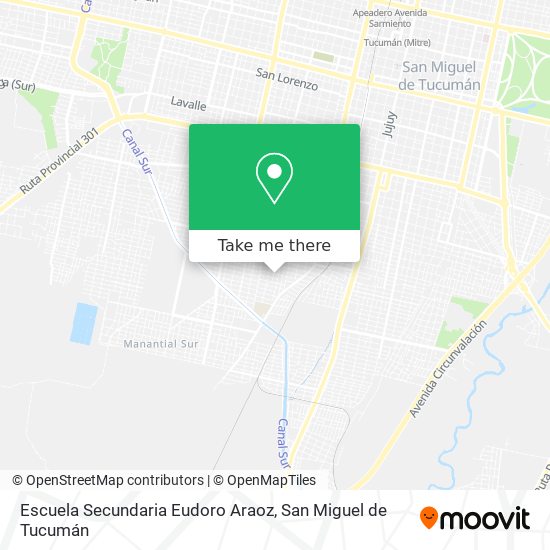 Escuela Secundaria Eudoro Araoz map