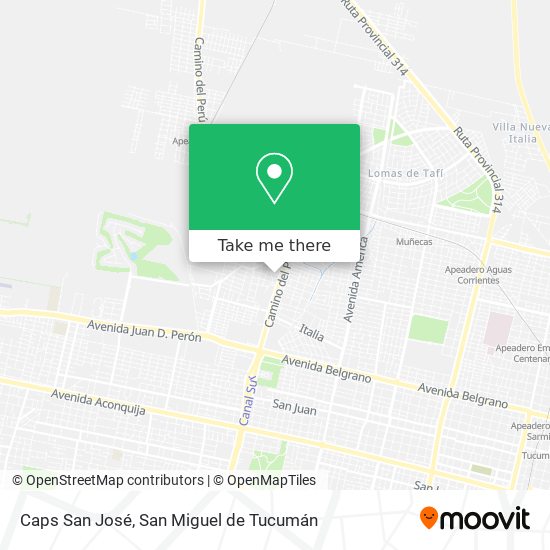 Caps San José map