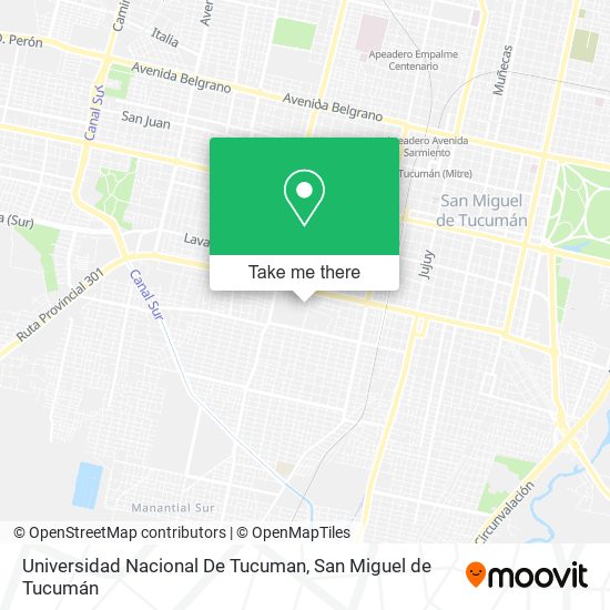 Universidad Nacional De Tucuman map
