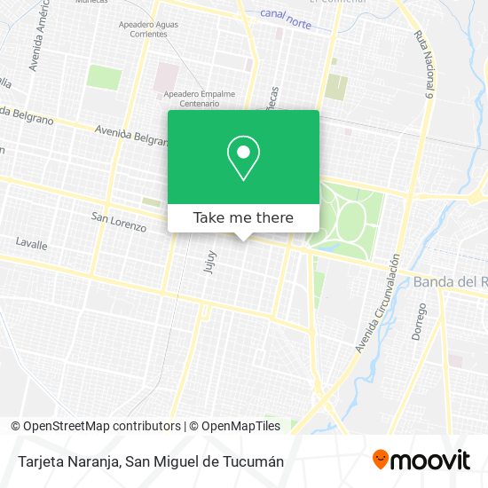 Tarjeta Naranja map