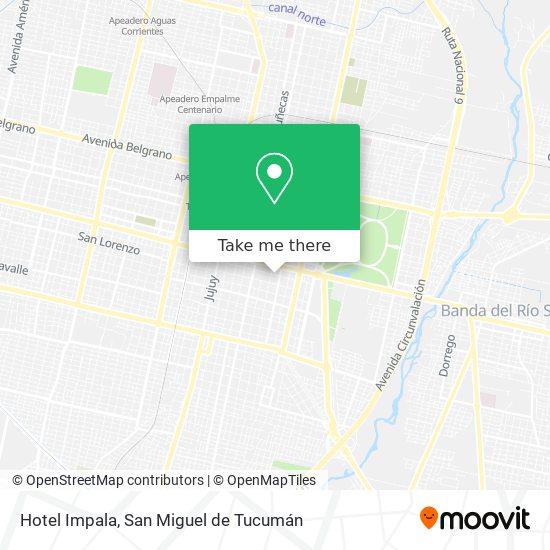 Mapa de Hotel Impala