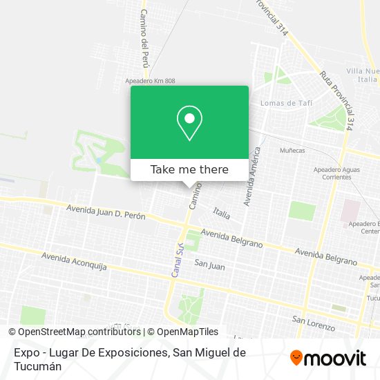Mapa de Expo - Lugar De Exposiciones