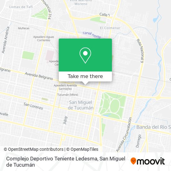 Complejo Deportivo Teniente Ledesma map