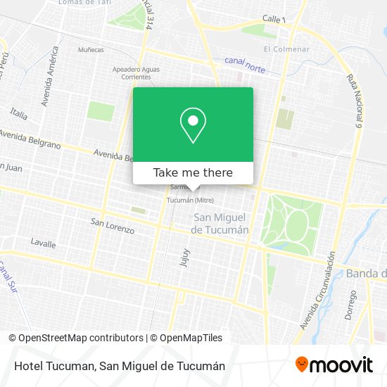 Hotel Tucuman map