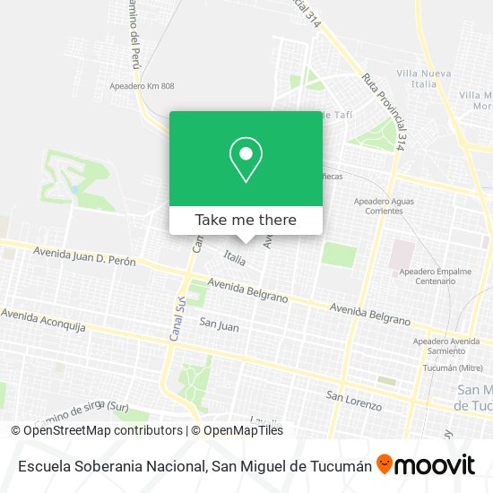 Mapa de Escuela Soberania Nacional