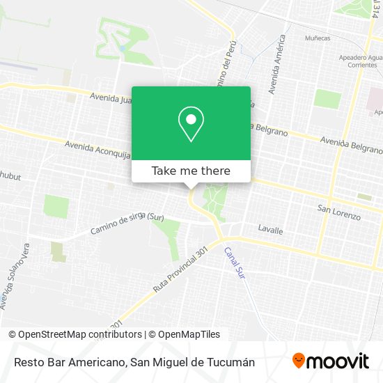 Mapa de Resto Bar Americano