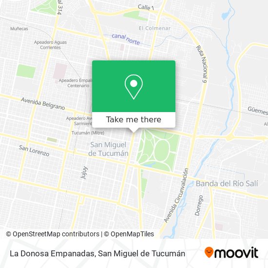 Mapa de La Donosa Empanadas