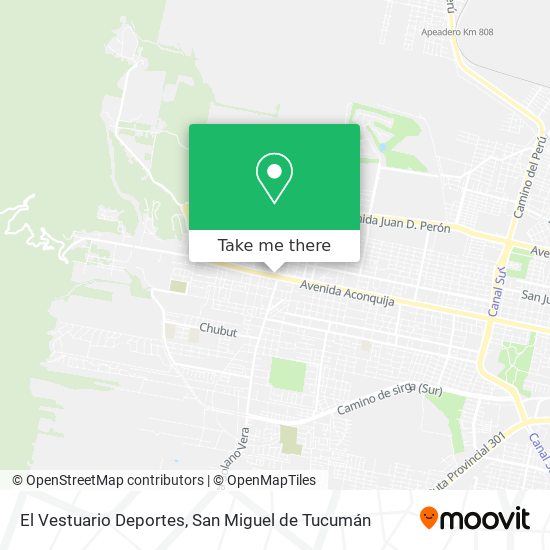 El Vestuario Deportes map