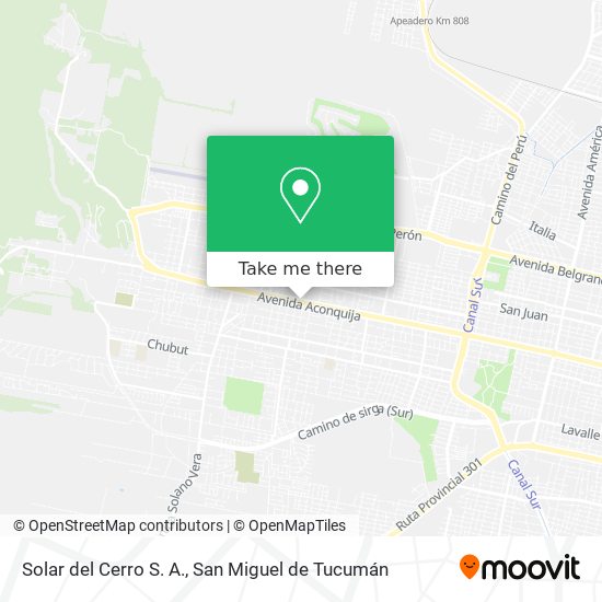 Solar del Cerro S. A. map