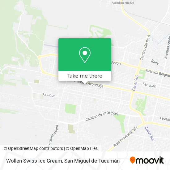 Mapa de Wollen Swiss Ice Cream