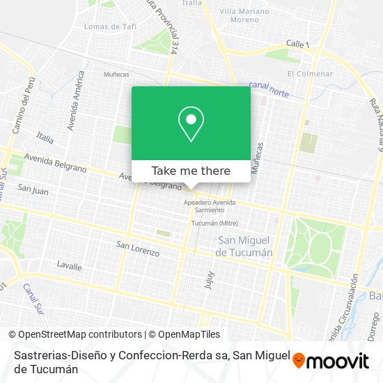 Mapa de Sastrerias-Diseño y Confeccion-Rerda sa
