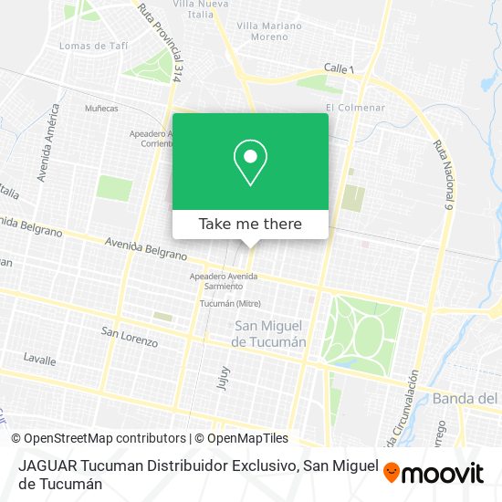 JAGUAR Tucuman Distribuidor Exclusivo map