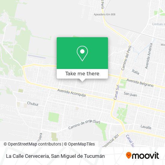 Mapa de La Calle Cerveceria