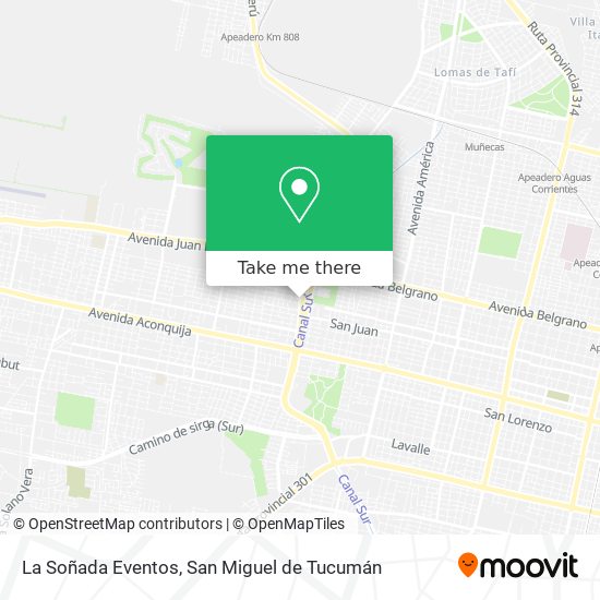 Mapa de La Soñada Eventos