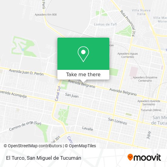 El Turco map