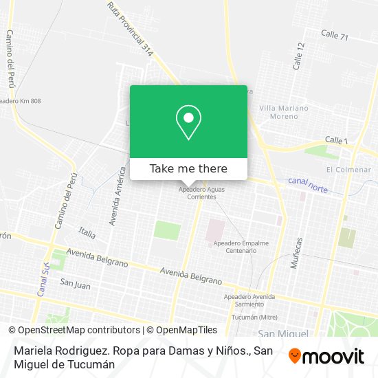 Mariela Rodriguez. Ropa para Damas y Niños. map