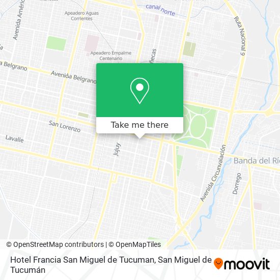 Hotel Francia San Miguel de Tucuman map