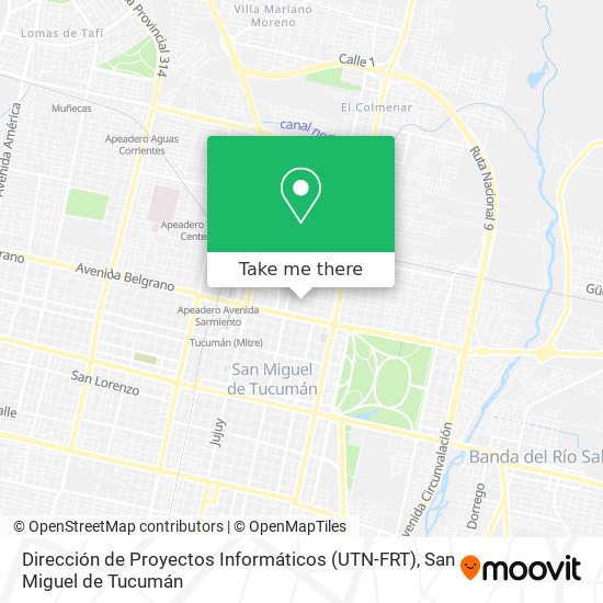 Dirección de Proyectos Informáticos (UTN-FRT) map