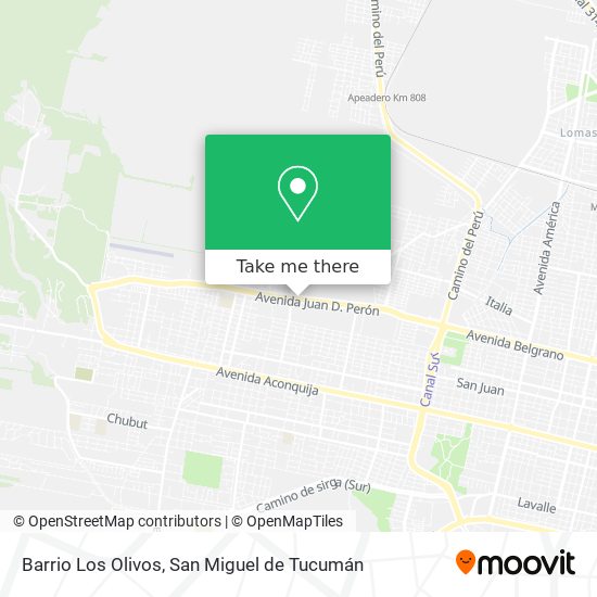 Barrio Los Olivos map