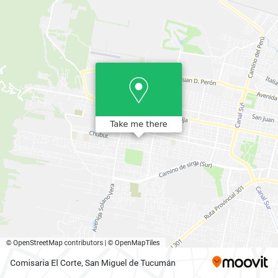 Mapa de Comisaria El Corte
