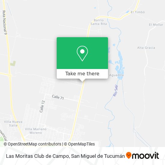 Las Moritas Club de Campo map