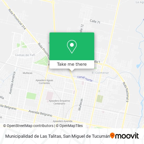 Municipalidad de Las Talitas map