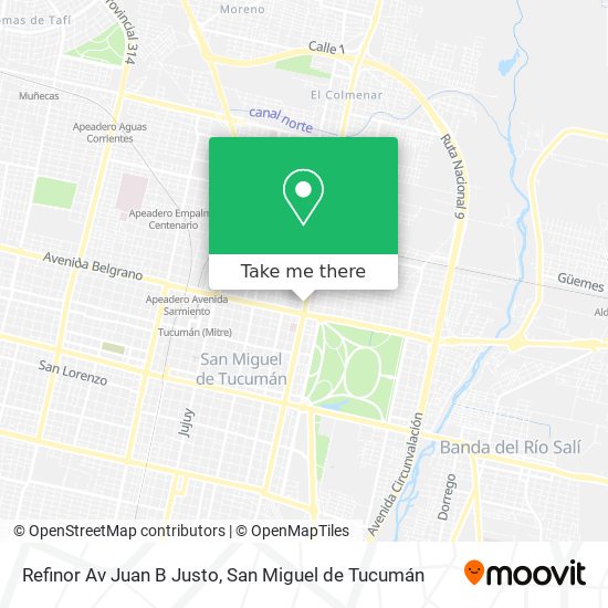Refinor  Av Juan B Justo map