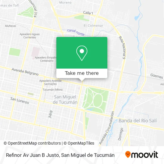 Mapa de Refinor  Av Juan B Justo