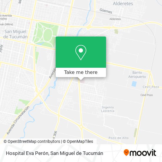 Hospital Eva Perón map